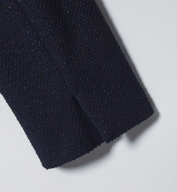 UNITED ARROWS「2トーン ツイードライク ノーカラー ジャケット」|ノーカラージャケット|