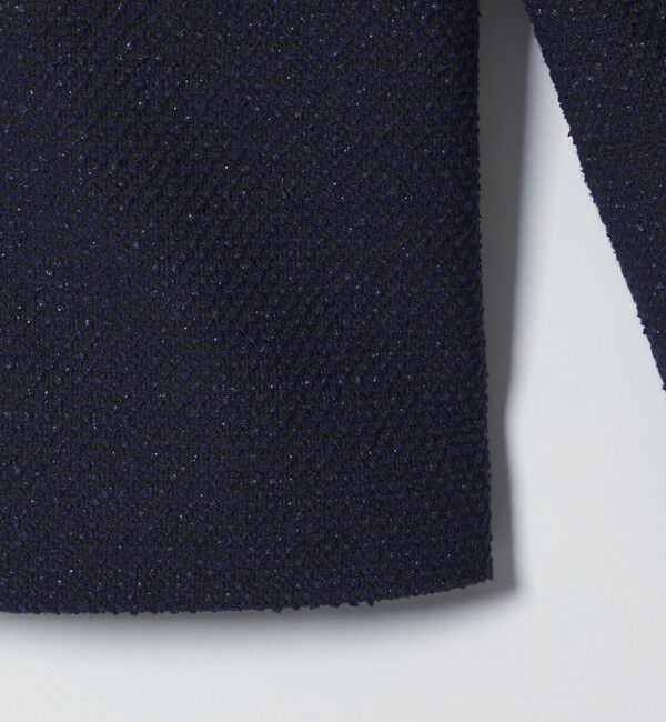 UNITED ARROWS「2トーン ツイードライク ノーカラー ジャケット」|ノーカラージャケット|