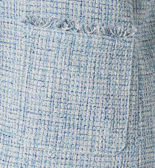 UNITED ARROWS green label relaxing「［size SHORTあり］ミックス ツイードライク ポケット ノーカラー ジャケット」|ノーカラージャケット|