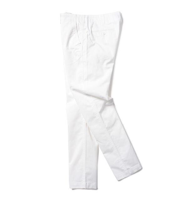 BEAMS「BEAMS / ストレッチテーパードチノ」|その他|WHITE