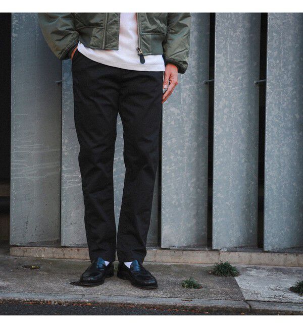BEAMS「BEAMS / ストレッチテーパードチノ」|その他|BLACK