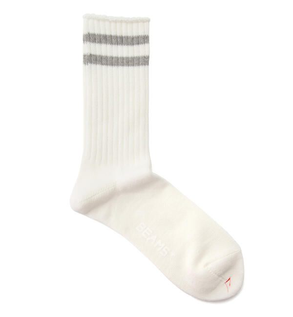 BEAMS PLUS「BEAMS PLUS / スクールボーイ　ソックス」|ソックス|WHITE/GRAY
