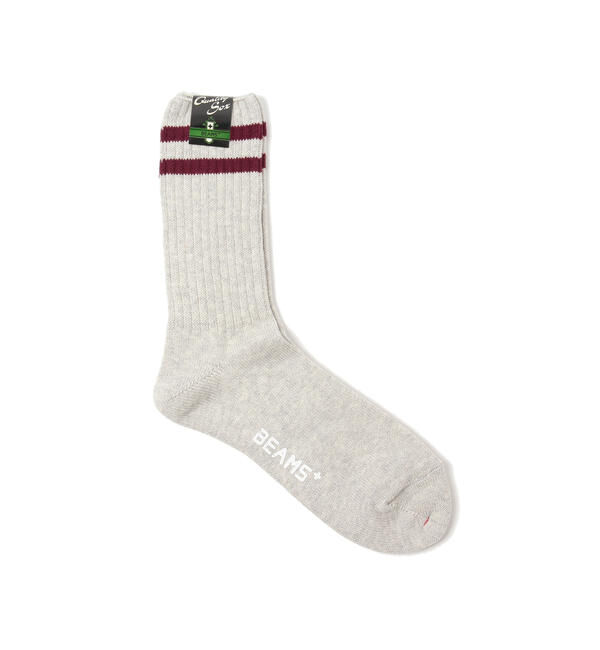 BEAMS PLUS「BEAMS PLUS / スクールボーイ　ソックス」|ソックス|GRAY/BURGUNDY