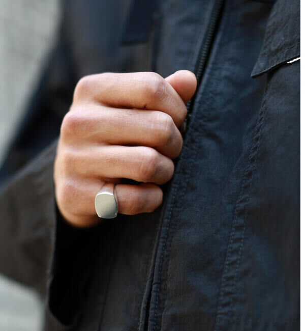 BEAMS「BEAMS / スクエア リング SILVER925」|ネックレス|