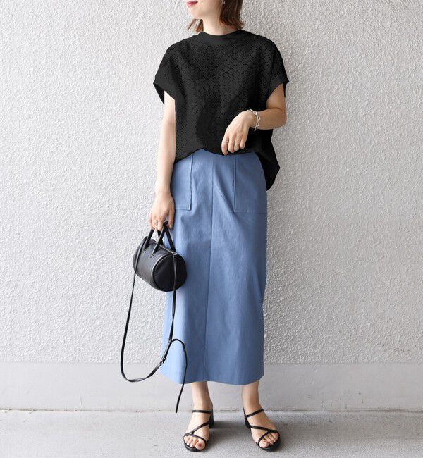 SHIPS for women「【WEB限定】〈手洗い可能〉アイレット クルーネック プルオーバー」|Tシャツ・カットソー|