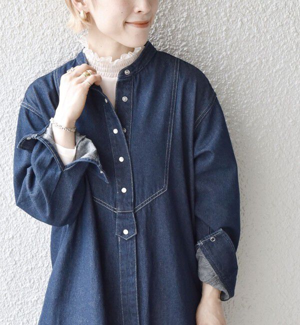 SHIPS any「SHIPS any:〈洗濯機可能〉デニム ブザム シャツ ワンピース［SHIPS any DENIM］」|ワンピース|