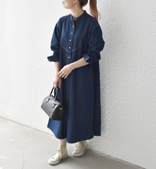 SHIPS any「SHIPS any:〈洗濯機可能〉デニム ブザム シャツ ワンピース［SHIPS any DENIM］」|ワンピース|