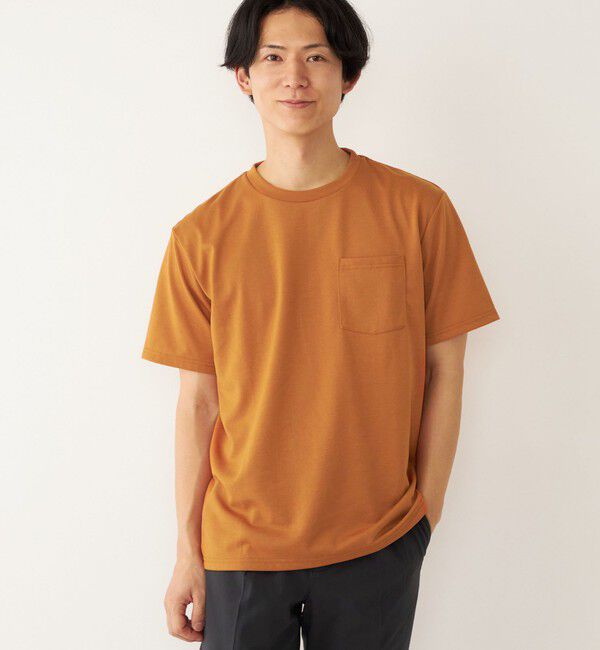 SHIPS Colors 「SHIPS Colors: 〈吸水・速乾〉CAVE ポケット Tシャツ」|Tシャツ・カットソー|オレンジ