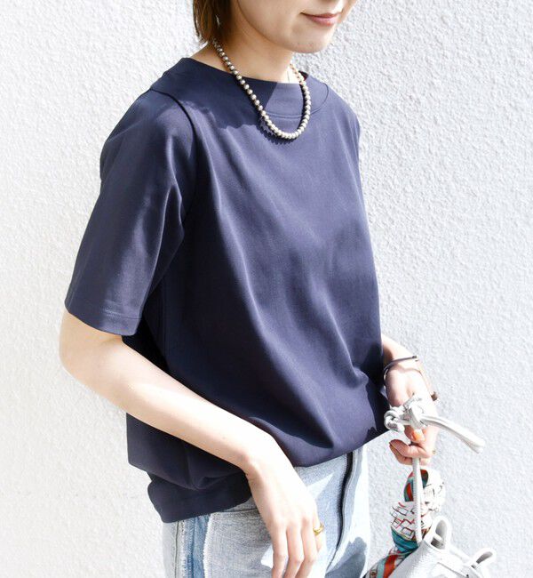SHIPS for women「【WEB限定】〈ネックが選べる2サイズ展開〉オーガニックコットン バリエーションネック TEE」|Tシャツ・カットソー|