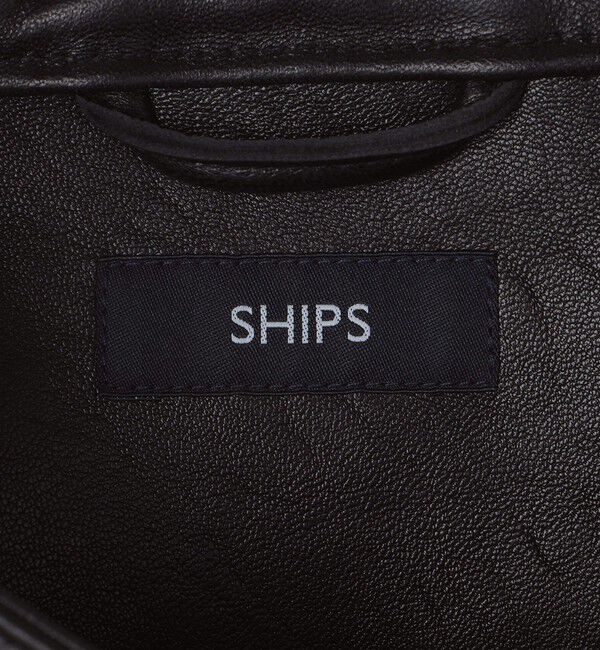 SHIPS「SHIPS: ラムレザー シングル ライダース ジャケット」|ライダースジャケット|