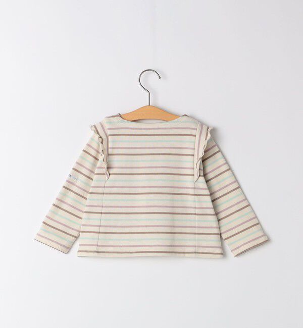 SHIPS KIDS「SHIPS KIDS:80～90cm / オーガニック コットン フリル プルオーバー」|Tシャツ・カットソー|