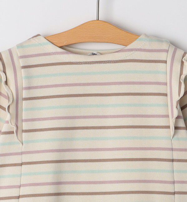 SHIPS KIDS「SHIPS KIDS:80～90cm / オーガニック コットン フリル プルオーバー」|Tシャツ・カットソー|