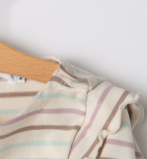 SHIPS KIDS「SHIPS KIDS:80～90cm / オーガニック コットン フリル プルオーバー」|Tシャツ・カットソー|