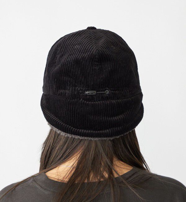 SHIPS「【WEB限定】SHIPS: ワンポイント ロゴ 刺繍 コーデュロイ ボア オーバーフィット キャップ」|キャップ・キャスケット|