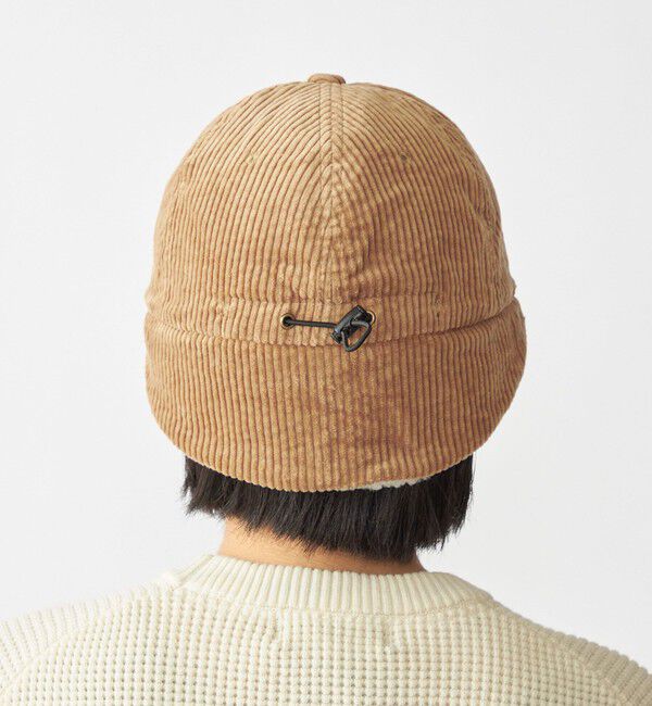 SHIPS「【WEB限定】SHIPS: ワンポイント ロゴ 刺繍 コーデュロイ ボア オーバーフィット キャップ」|キャップ・キャスケット|