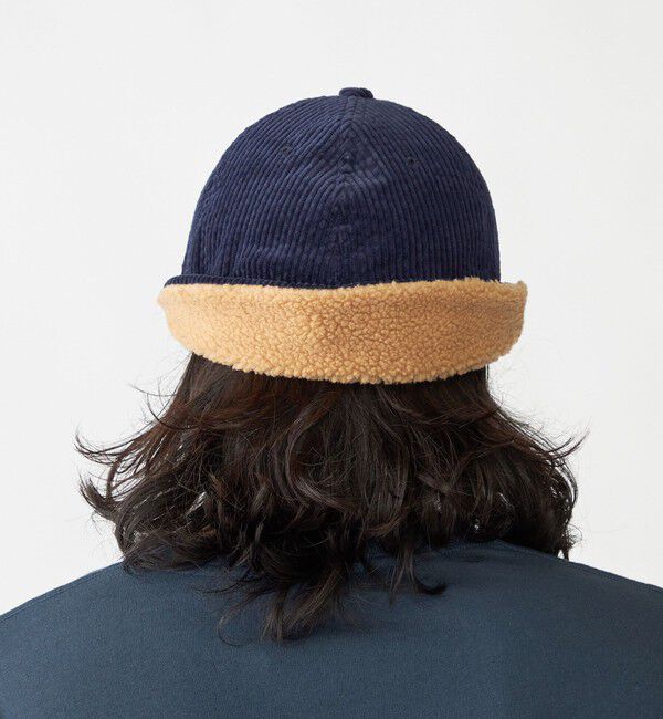 SHIPS「【WEB限定】SHIPS: ワンポイント ロゴ 刺繍 コーデュロイ ボア オーバーフィット キャップ」|キャップ・キャスケット|