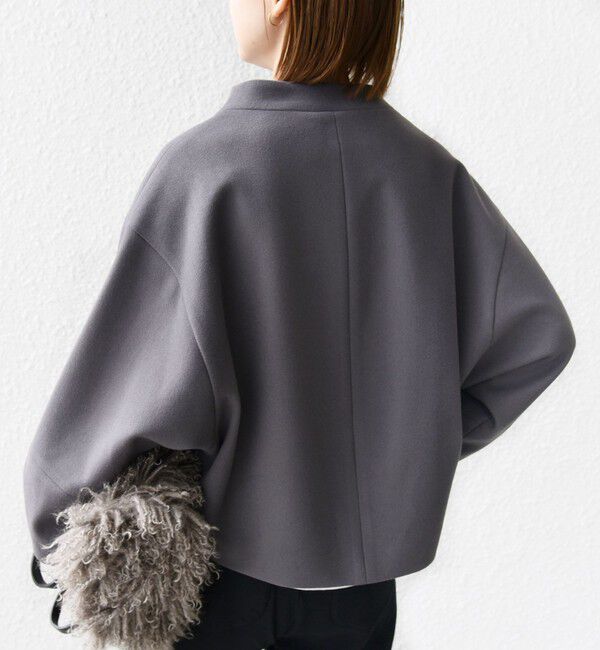 SHIPS for women「【WEB限定】〈手洗い可能〉 ウールライク ボトル ネック ジップ ブルゾン」|ブルゾン・スタジャン|