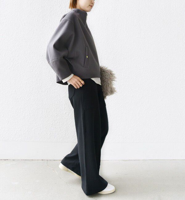 SHIPS for women「【WEB限定】〈手洗い可能〉 ウールライク ボトル ネック ジップ ブルゾン」|ブルゾン・スタジャン|