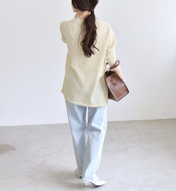 quaranciel「quaranciel:〈手洗い可能〉バルキー Vネック ガウン カーディガン」|カーディガン|