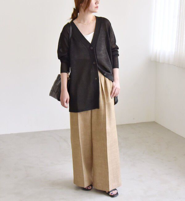 quaranciel「quaranciel:〈手洗い可能〉バルキー Vネック ガウン カーディガン」|カーディガン|