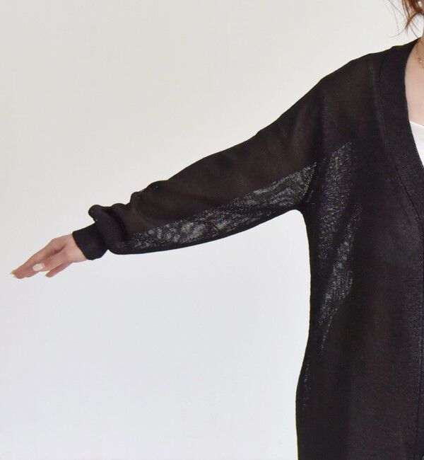 quaranciel「quaranciel:〈手洗い可能〉バルキー Vネック ガウン カーディガン」|カーディガン|