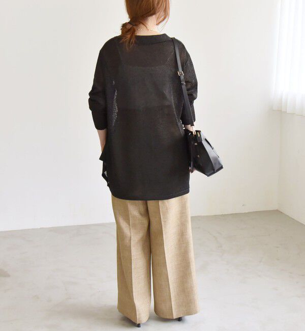 quaranciel「quaranciel:〈手洗い可能〉バルキー Vネック ガウン カーディガン」|カーディガン|