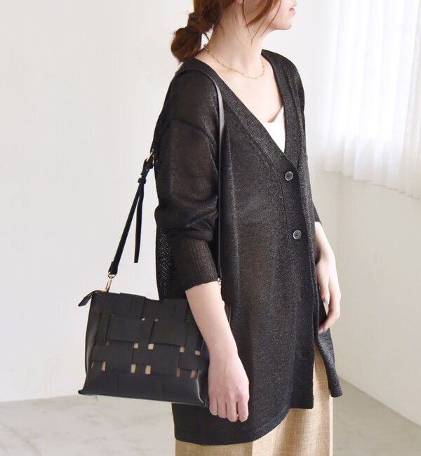 quaranciel「quaranciel:〈手洗い可能〉バルキー Vネック ガウン カーディガン」|カーディガン|