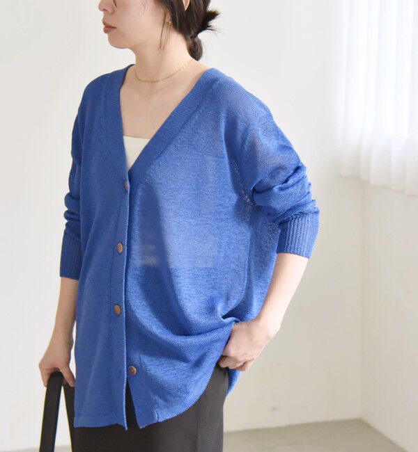 quaranciel「quaranciel:〈手洗い可能〉バルキー Vネック ガウン カーディガン」|カーディガン|