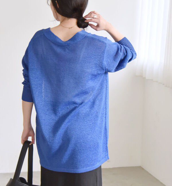 quaranciel「quaranciel:〈手洗い可能〉バルキー Vネック ガウン カーディガン」|カーディガン|