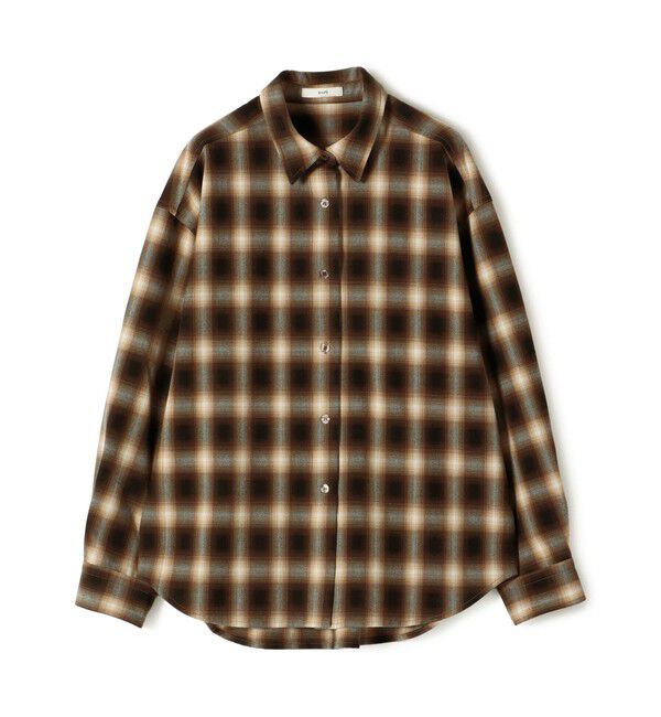 SHIPS for women「【WEB限定】〈洗濯機可能〉オンブレチェック ギャザー シャツ 羽織」|シャツ・ブラウス|