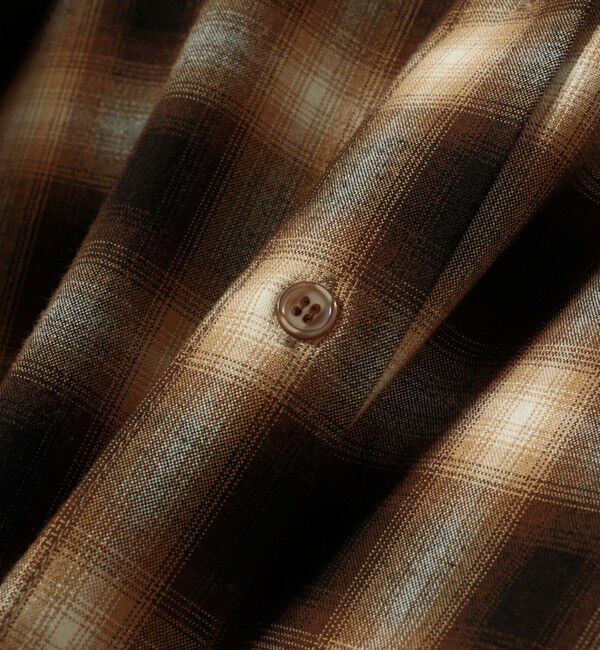 SHIPS for women「【WEB限定】〈洗濯機可能〉オンブレチェック ギャザー シャツ 羽織」|シャツ・ブラウス|