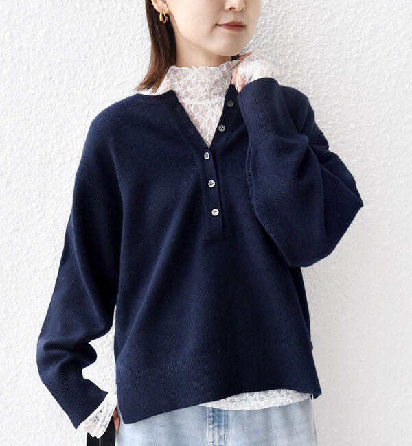 SHIPS for women「〈手洗い可能〉ウール カシミヤ 2WAY プルオーバー」|ニット・セーター|