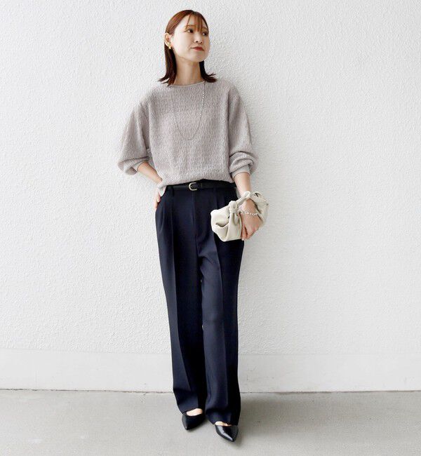 SHIPS for women「《予約》〈手洗い可能〉ランダム ブルーゼ 袖 タック プルオーバー」|Tシャツ・カットソー|