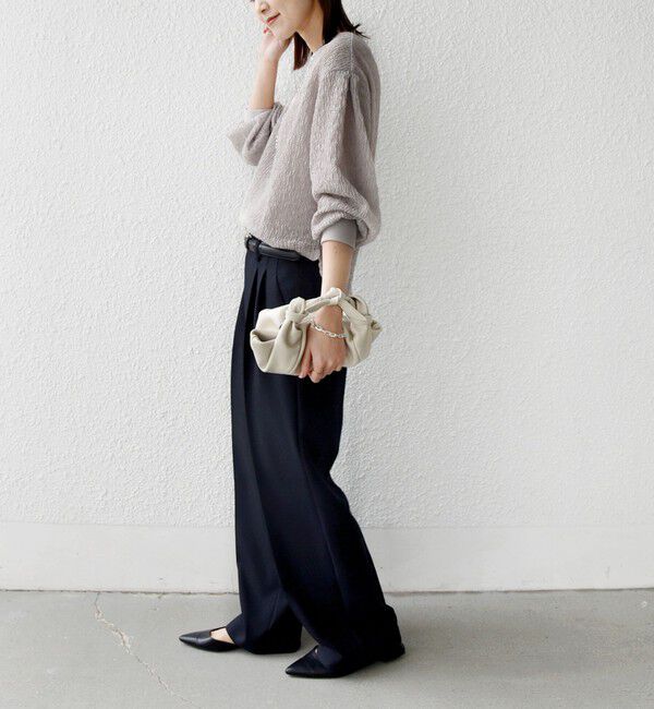 SHIPS for women「《予約》〈手洗い可能〉ランダム ブルーゼ 袖 タック プルオーバー」|Tシャツ・カットソー|