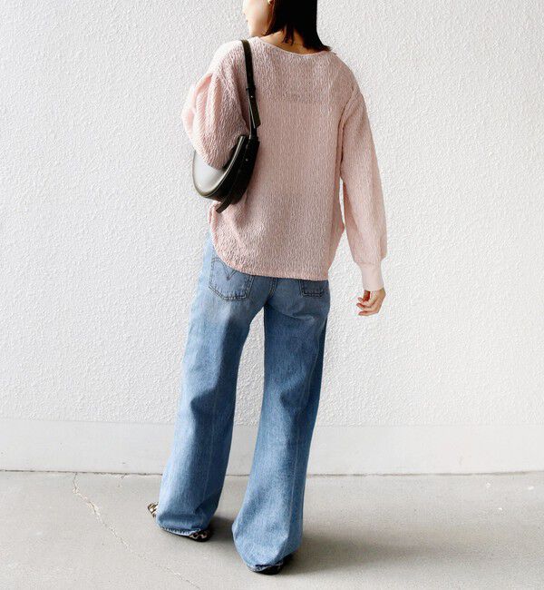 SHIPS for women「《予約》〈手洗い可能〉ランダム ブルーゼ 袖 タック プルオーバー」|Tシャツ・カットソー|