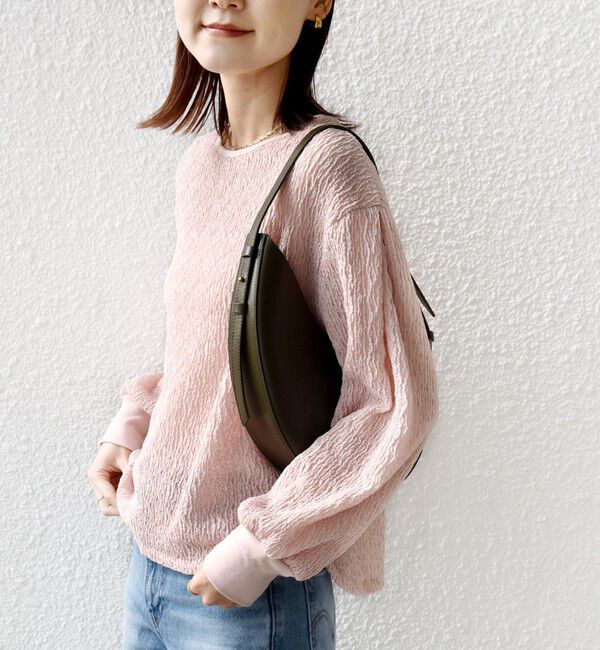 SHIPS for women「《予約》〈手洗い可能〉ランダム ブルーゼ 袖 タック プルオーバー」|Tシャツ・カットソー|