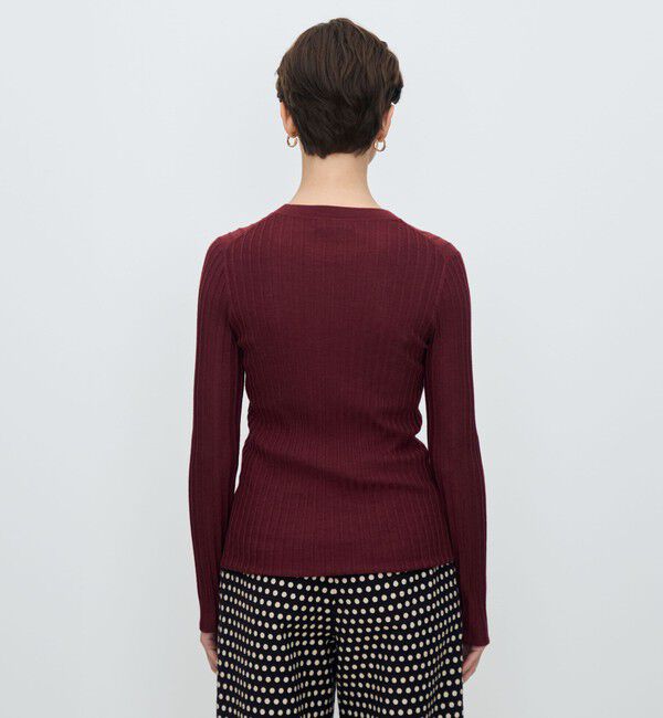 TOMORROWLAND collection「カシミヤシルクリブ クルーネックプルオーバー」|ニット・セーター|