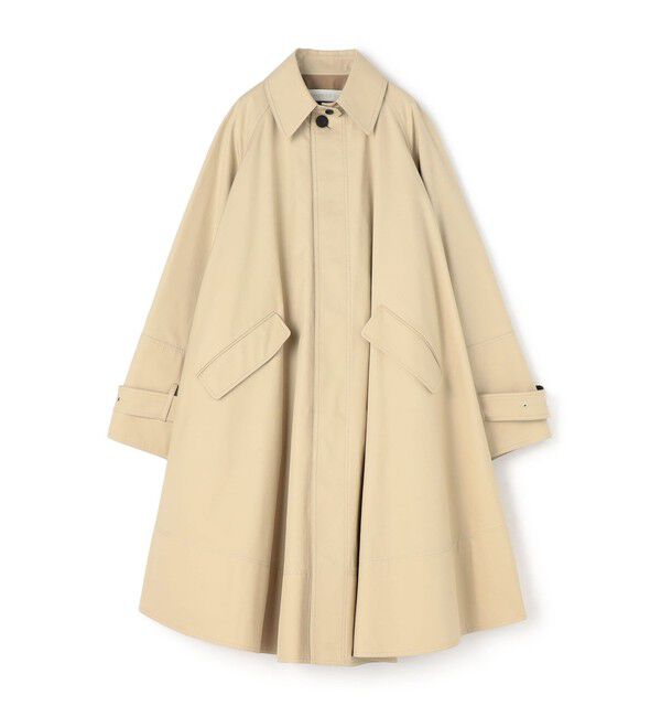 GALERIE VIE「コットンブレンドギャバジン サーキュラーバルカラーコート」|ステンカラーコート|43 ベージュ