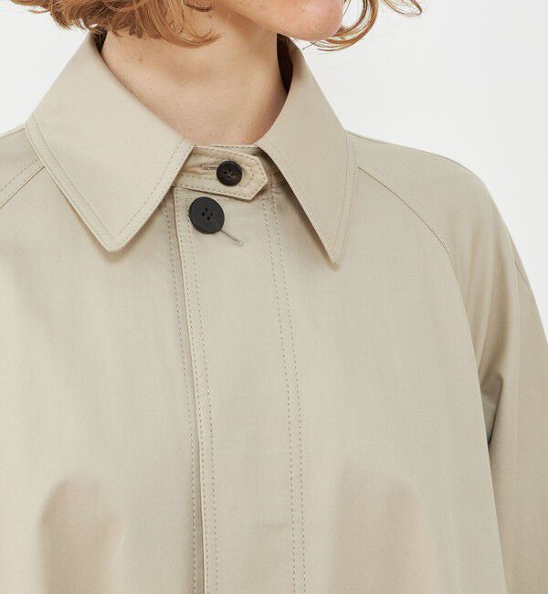 GALERIE VIE「コットンブレンドギャバジン サーキュラーバルカラーコート」|ステンカラーコート|