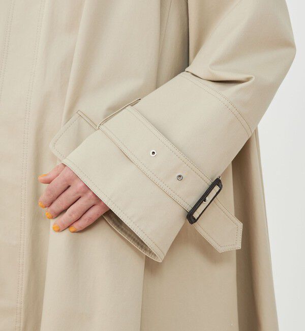 GALERIE VIE「コットンブレンドギャバジン サーキュラーバルカラーコート」|ステンカラーコート|