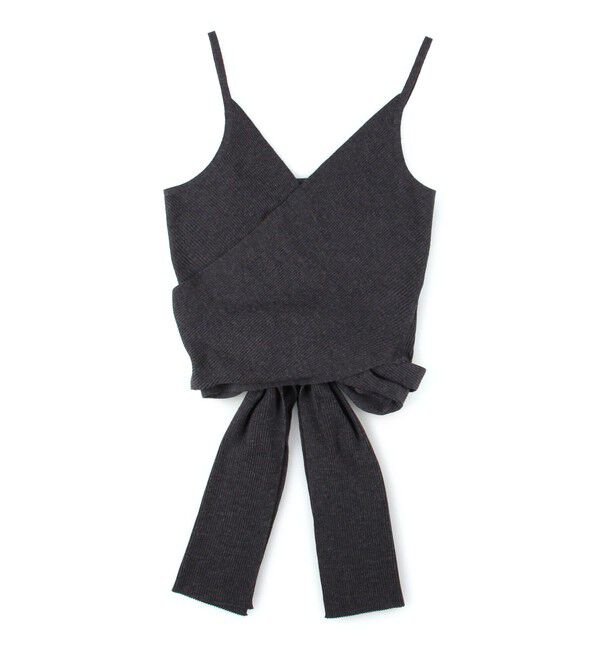 DES PRES「ウーステッドウール ラップビスチェ」|ニット・セーター|17 チャコールグレー