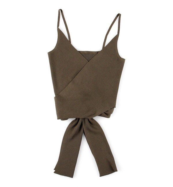 DES PRES「ウーステッドウール ラップビスチェ」|ニット・セーター|57 カーキ