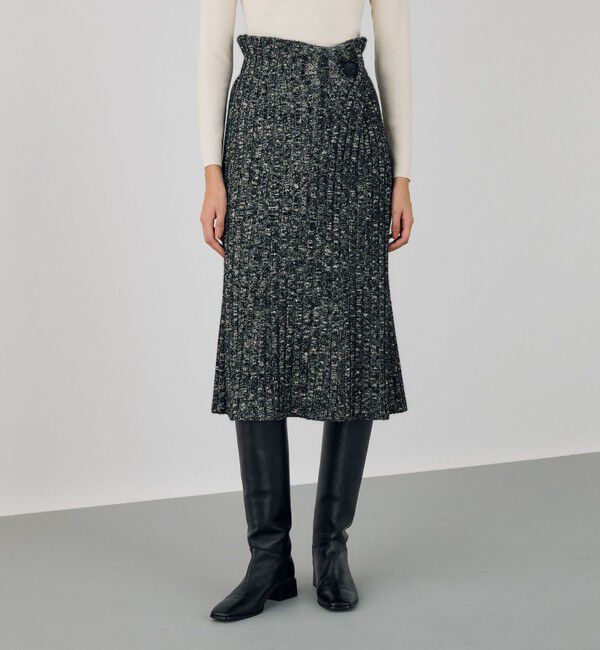 DES PRES「アルパカミックススラブ フレアミディスカート」|フレア|