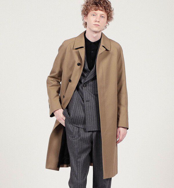 TOMORROWLAND MENS「ウールコットンギャバジン バルマカーンコート TRENCH」|ステンカラーコート|