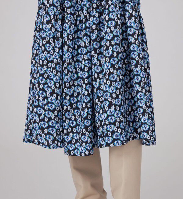 Ballsey「ブルリーフラワープリント クルーネックワンピース」|ワンピース|