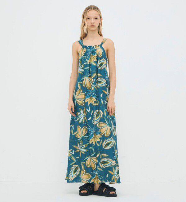 CABaN「シルク COLETTEフラワープリント ロングワンピース」|ワンピース|