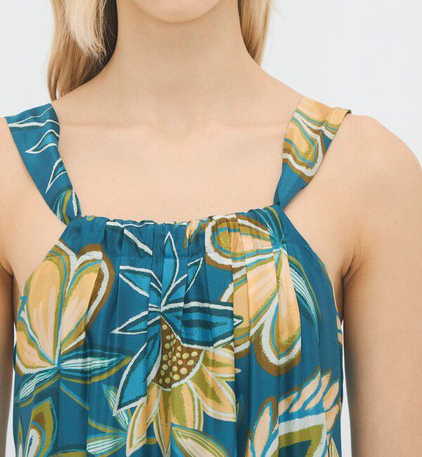 CABaN「シルク COLETTEフラワープリント ロングワンピース」|ワンピース|