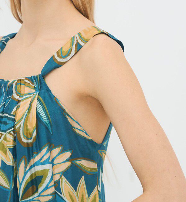 CABaN「シルク COLETTEフラワープリント ロングワンピース」|ワンピース|