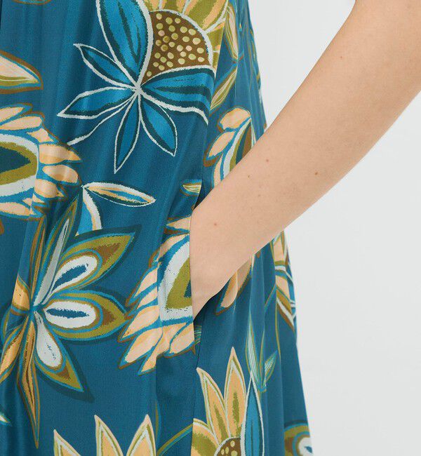 CABaN「シルク COLETTEフラワープリント ロングワンピース」|ワンピース|