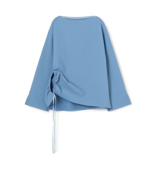 BACCA「コットンピケ サイドストリングブラウス」|シャツ・ブラウス|63 ライトブルー